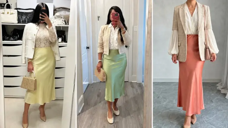 18 Satin Skirt Outfits for Women Attending Spring Events