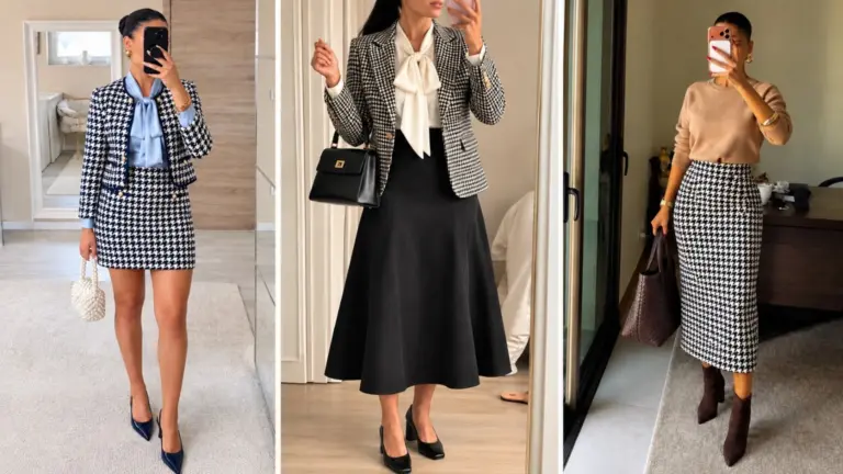 12 Houndstooth Outfits For Women Who Need a Touch of Retro Class